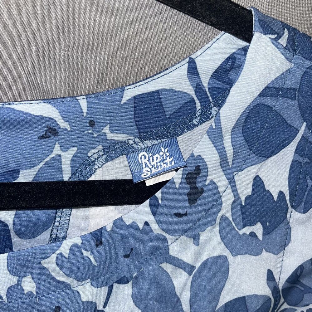 RipSkirt Athletic Dress Beach Hawaii Vacation Blue Floral Shift Pocket Coastal L - Picture 3 of 8